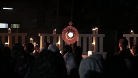 People Praying at the time of Eucharistic Adoration