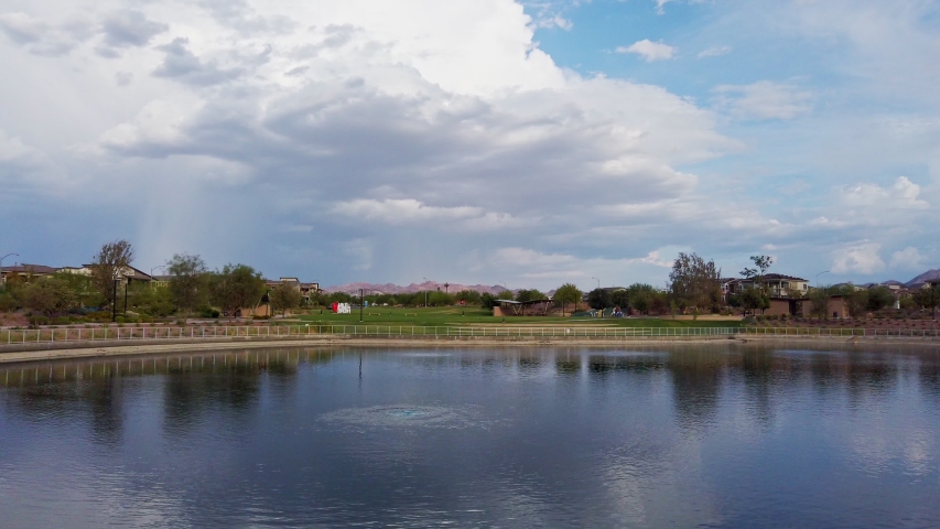 Beautiful landscape around Centre Park of Henderson at Nevada