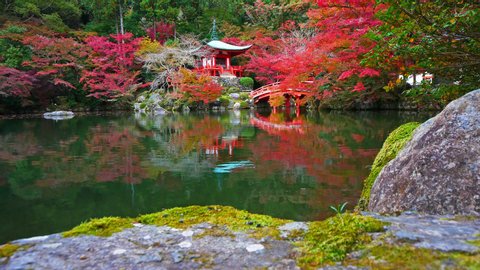 Daigo-ji temple with colorful maple trees in autumn at Kyoto,Japan
