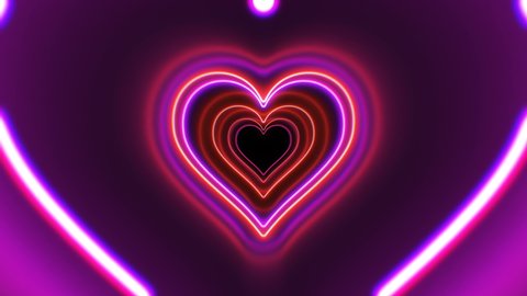 Beautiful Abstract Hearts Tunnel With の動画素材 ロイヤリティフリー Shutterstock