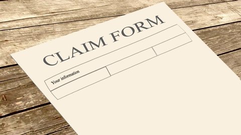 the claim form is stamped with a seal that reads claim denied
