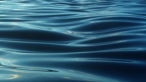 Moving surface of the water in slow motion. Sea or ocean. Seamless loop 3d render