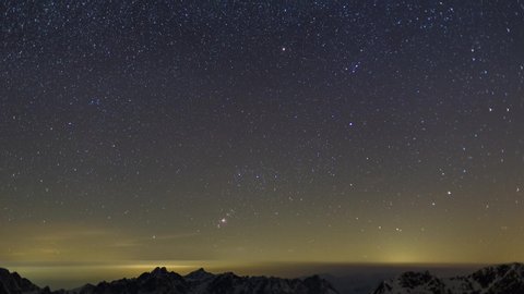 Timelapse is showing a view of the night sky from Lomnicky Peak in April.