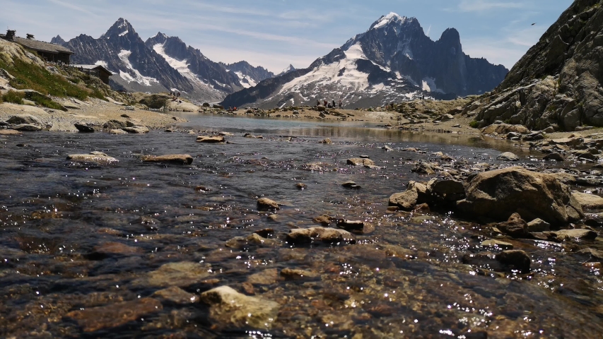 Mont Blanc View, lac blanc, frances, alpes, aiguiles rouges
