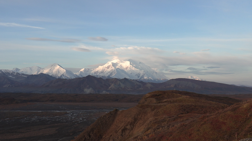 Scenic Autumn Landscape in Denali National Park Alaska