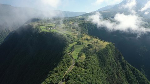 Aerial View of Grand Coude in Reunion island