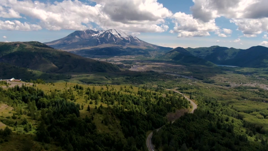 Mt. Saint Helens aerial footage
