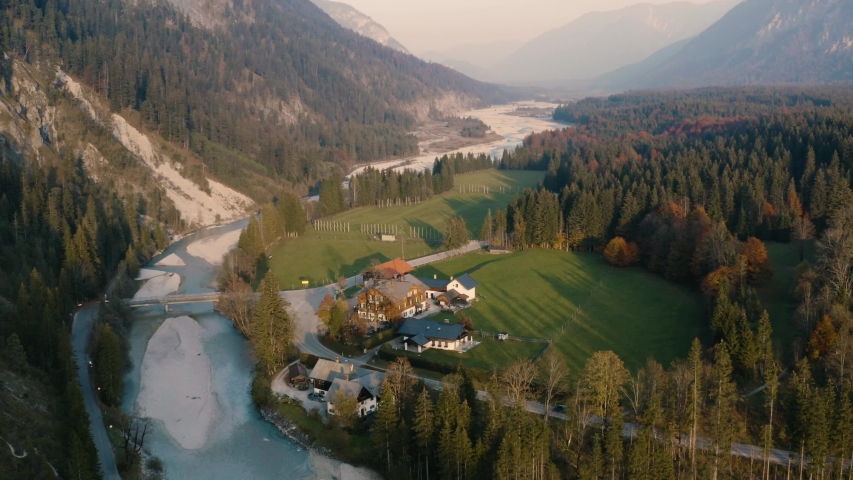 Autumn Valley Landscape in Bavaria, Germany | 4K UHD D-LOG -
Perfect for colour grading!
Stunning Fall colours over South Germany, featuring a cinematic sunset of a river, forest & secluded village.
