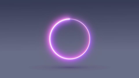 Interface, boot menu, progress. The round frame glows. Rotation of the figure. Shadow. 4k