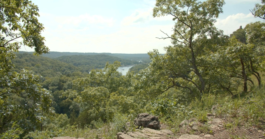 Looking Out over Lake of the Ozarks, Missouri, Slow Motion 4K View