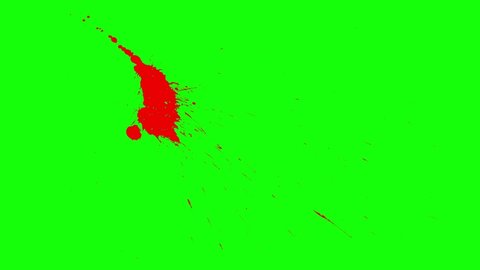 Blood Splatter On Wall On Green Stock Footage Video (100% Royalty-free