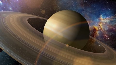 Giant Gas Planet Saturn Rings Cg Stock Footage Video (100% Royalty-free ...