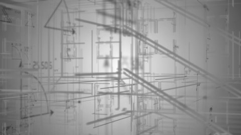 Home structure sketch house blueprint Architecture design - 3d Rendering