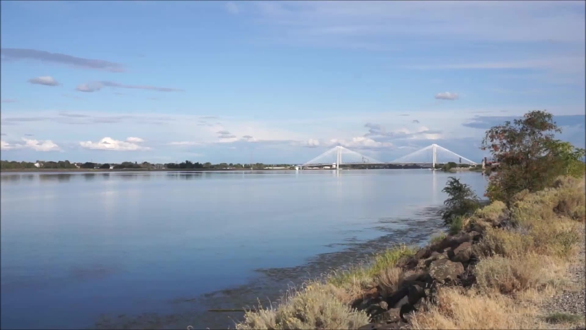 Cable Bridge spanning the Columbia River in Kennewick, Washington image