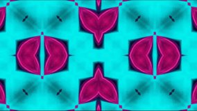 Multicolored kaleidoscope sequence patterns ; Hypnotic kaleidoscope stage visual loop for concert, night club, music video, events, show, exhibition, LED screens and projection mapping