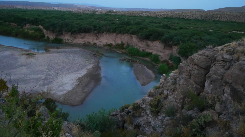 The Rio Grande River in Big Bend National Park just before sunrise (Texas).