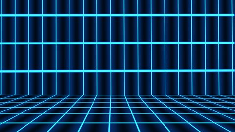 Futuristic Horizontal Coloured Grid Animation Ray Stock Footage Video ...