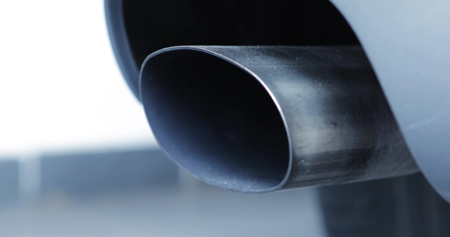 Air pollution smoke from car exhaust pipe. Shot in 4k resolution Royalty-Free Stock Footage #1037559245