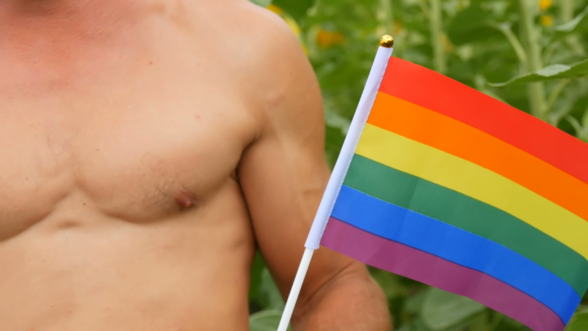 muscular gay men flag