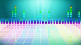Colorful sound waves for party. Disco background. Abstract colorful wave pattern. Loop animation of music equalizer. - Powered by Shutterstock - Get 15% off with code: PIKWIZARD15