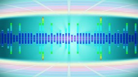 Colorful sound waves for party. Disco background. Abstract colorful wave pattern. Loop animation of music equalizer. - Powered by Shutterstock - Get 15% off with code: PIKWIZARD15
