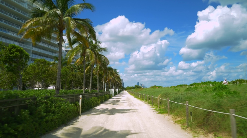 Surfside Miami Beach FL scenic motion video 4k