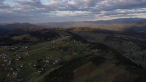 Transylvanian mountains drone landscape videos