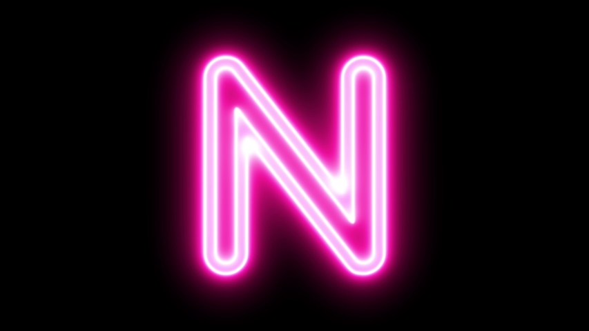 Letter N Reveal Pink Neon Stock Footage Video 100 Royalty Free Shutterstock