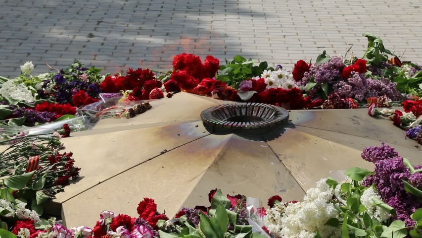 Eternal flame monument in Moscow, Russia
