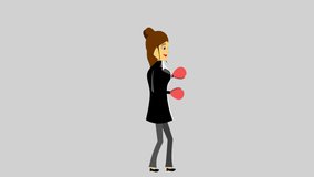 A girl is wearing her boxing gloves and ready to fight. - Powered by Shutterstock - Get 15% off with code: PIKWIZARD15