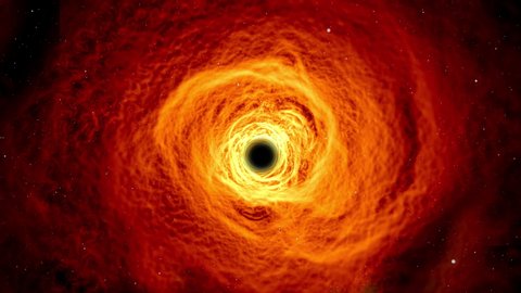 Animation of a super massive Black hole in space eating up a Galaxy. Elements of this media furnished by NASA.
