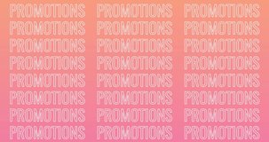 animation with scrolling text promotions » pink background