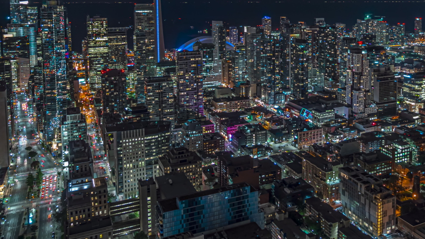 Downtown Toronto Night Time lapse of Traffic | Shutterstock HD Video #1037744150