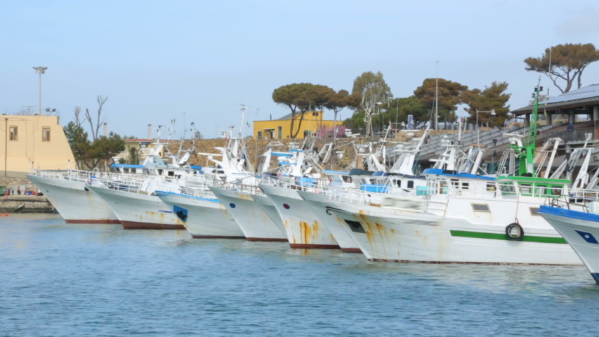 Boats in bay in Italy