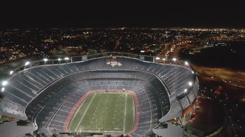 Denver , CO / United States Virgin Islands (US) - 11 25 2018: Empower Field at Mile High, previously known as Broncos Stadium at Mile High