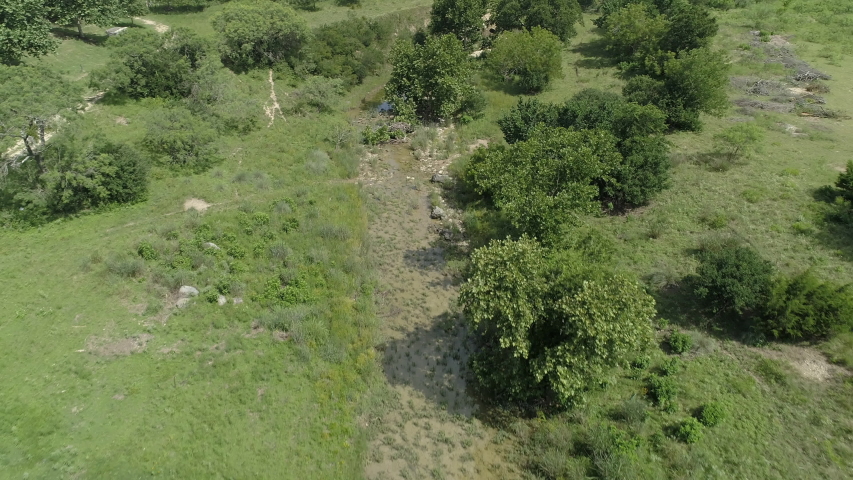 Texas Hill Country Suburban Community Flowing Creek