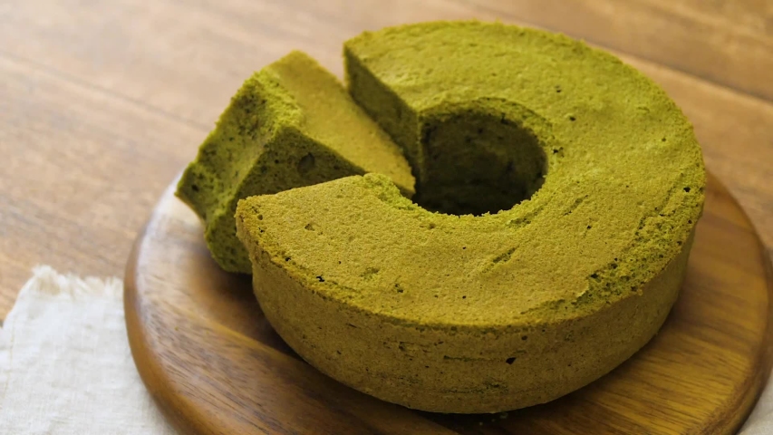 Desert matcha chiffon cake image video 