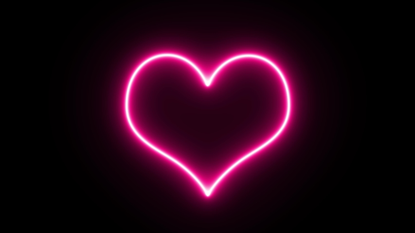 glowing neon breaking heart Stock Footage Video (100% Royalty-free ...