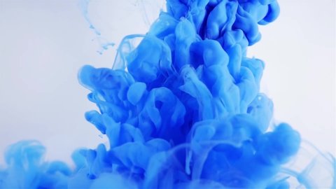 Ink in water. Slow Motion. Shot with high speed camera