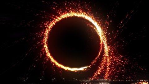 Realistic Fire Burning Rings Background Stock Vector (Royalty Free ...