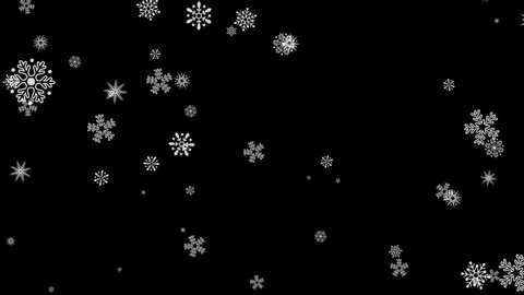 beautiful animation of flying snow flakes blizzard	