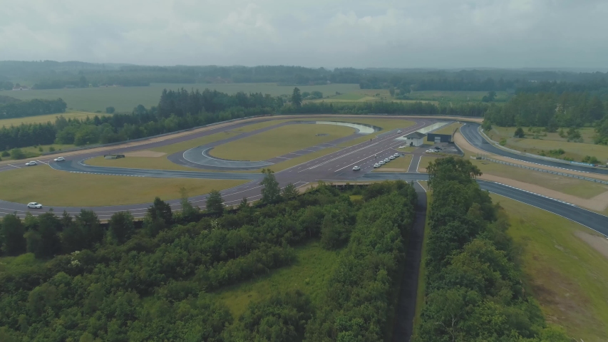 Race Cars racing around the track image - Free stock photo - Public ...