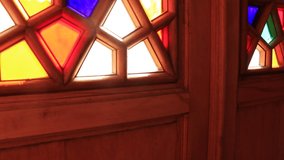 Beautiful stained glass windows with sunlight in the background - Powered by Shutterstock - Get 15% off with code: PIKWIZARD15