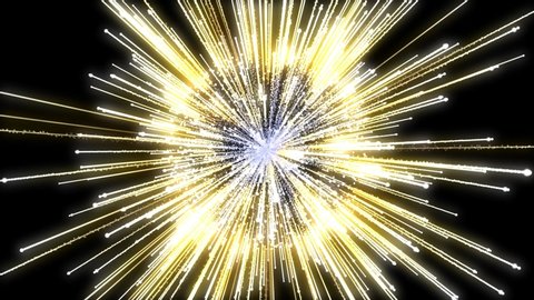 The energy of light rays and particles of light explode space. Use this as a transition with this stunning effect. Use simply. You need to import the file and use the mix mode (add, screen)