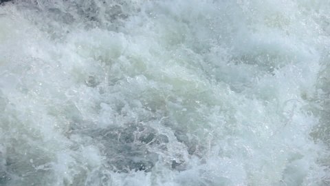 Small wild Atlantic Salmon jumping up in river in Norway. Slow motion and close up.