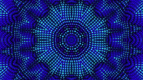 Стоковое видео: 3d Looped beads texture. Abstract ornate decorative background. Hypnotic trendy kaleidoscope.