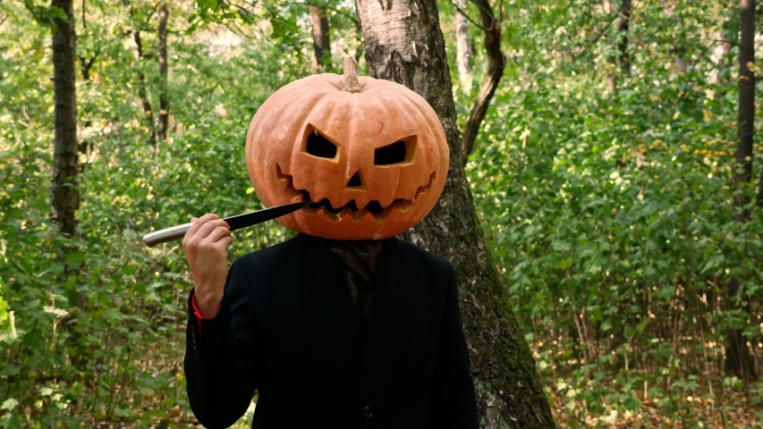 real pumpkin head costume