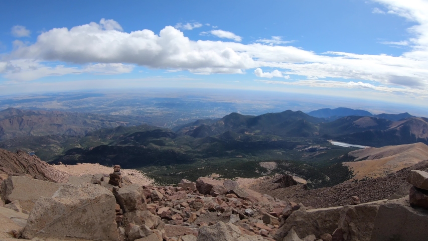 Timelapse of slow moving clouds off Pikes Peak in Colorado Springs