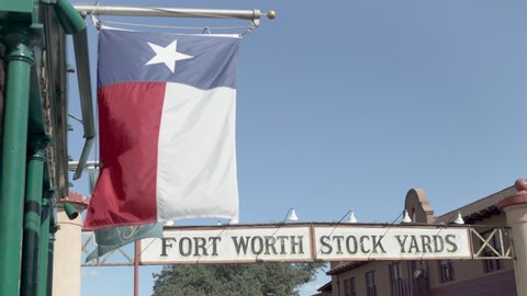 Fort Worth, Texas - September 26 2019: Stock Yards banner