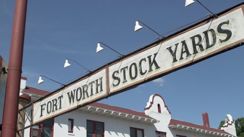 Fort Worth, Texas - September 26 2019: Stock Yards banner